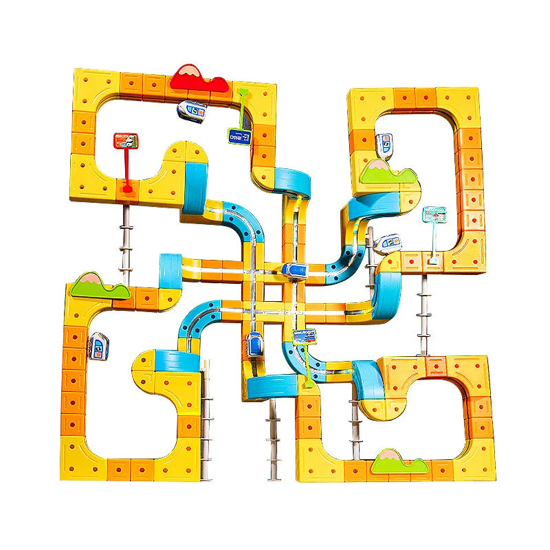 Hot Selling Magnetic Car Stem Racing Car Railtrack Set Montessori Motorized Train