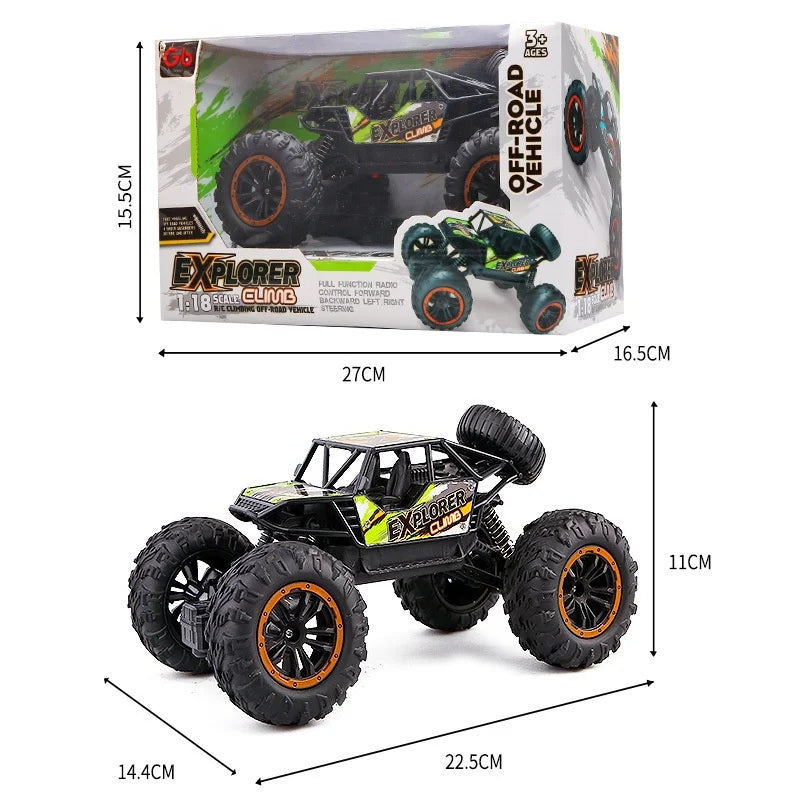 Large Size 2.4g Remote Control Monster Truck 4wd Professional High Speed Rechargeable Off Road Climbing Car Toy For Boys Kids