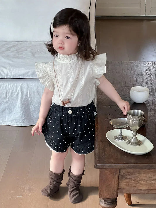 Bernie Sleeves Embroidery Floral Blouse Top