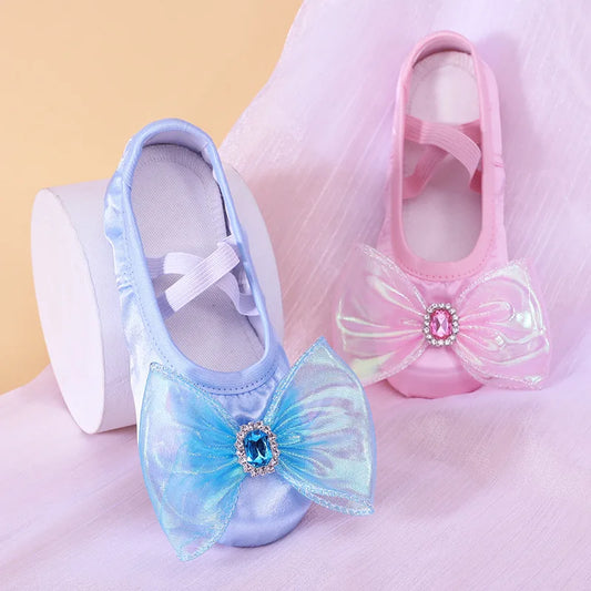 Girls' dance shoes Soft soled exercise shoes Children's ballet baby dance shoes Cute stage show cat PAWS