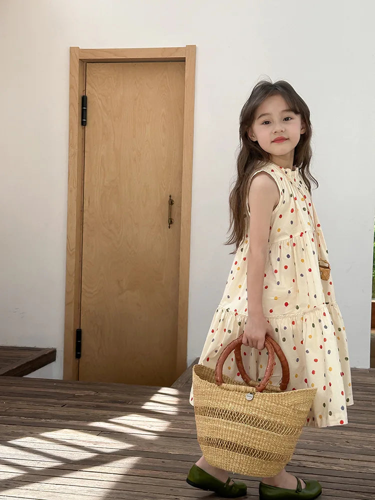 Lyra Polka Dot Skirt for Girls - Humor Bear Fashion Dress