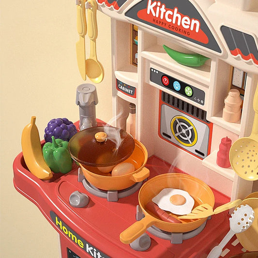 Children Play House Toy Simulation Kitchen Table with Sound Kids Role Play Kitchen