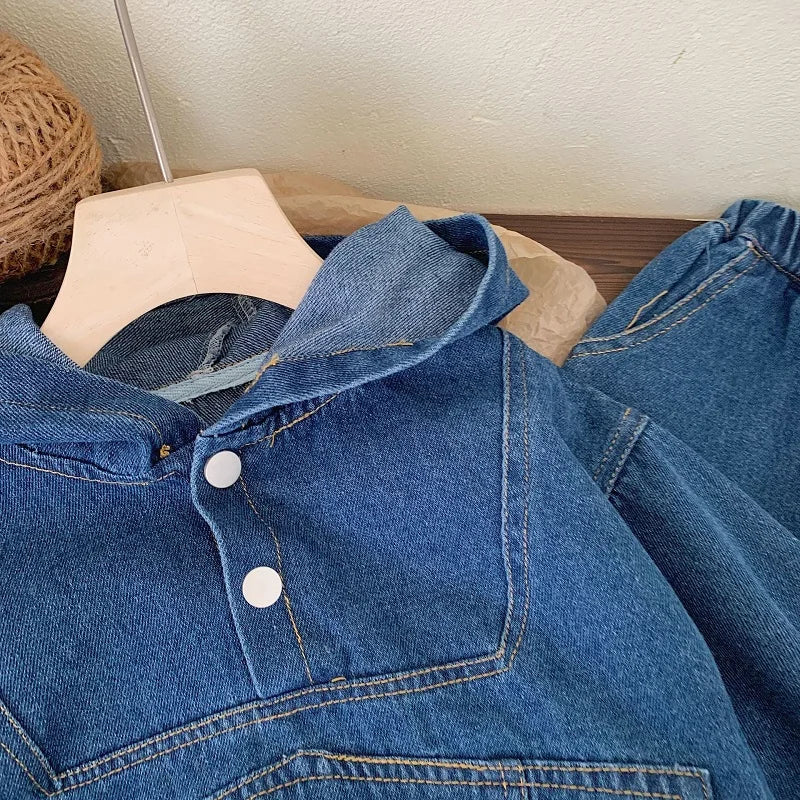 Juan Children's clothing Denim Sweater - GuGuTon baby store - Baby Fashion - Toddlers Outfits - Babies Outfits - Toddler Clothes - Kids Clothing - Newborn Clothes - Newborn Wear - Kids Wear - Trending Clothes - Trending Outfits - Fall Fashion - Winter Fashion - Girls Clothes - Boys Clothes - Babies Wear - Kids Accessories - KidsWear - Summer Clothes - Summer Fashion - Summer Trend - Falls Sweaters - Tops - Bottom - Jeans - Blouse - Dresses - Newborn Dresses - Toys