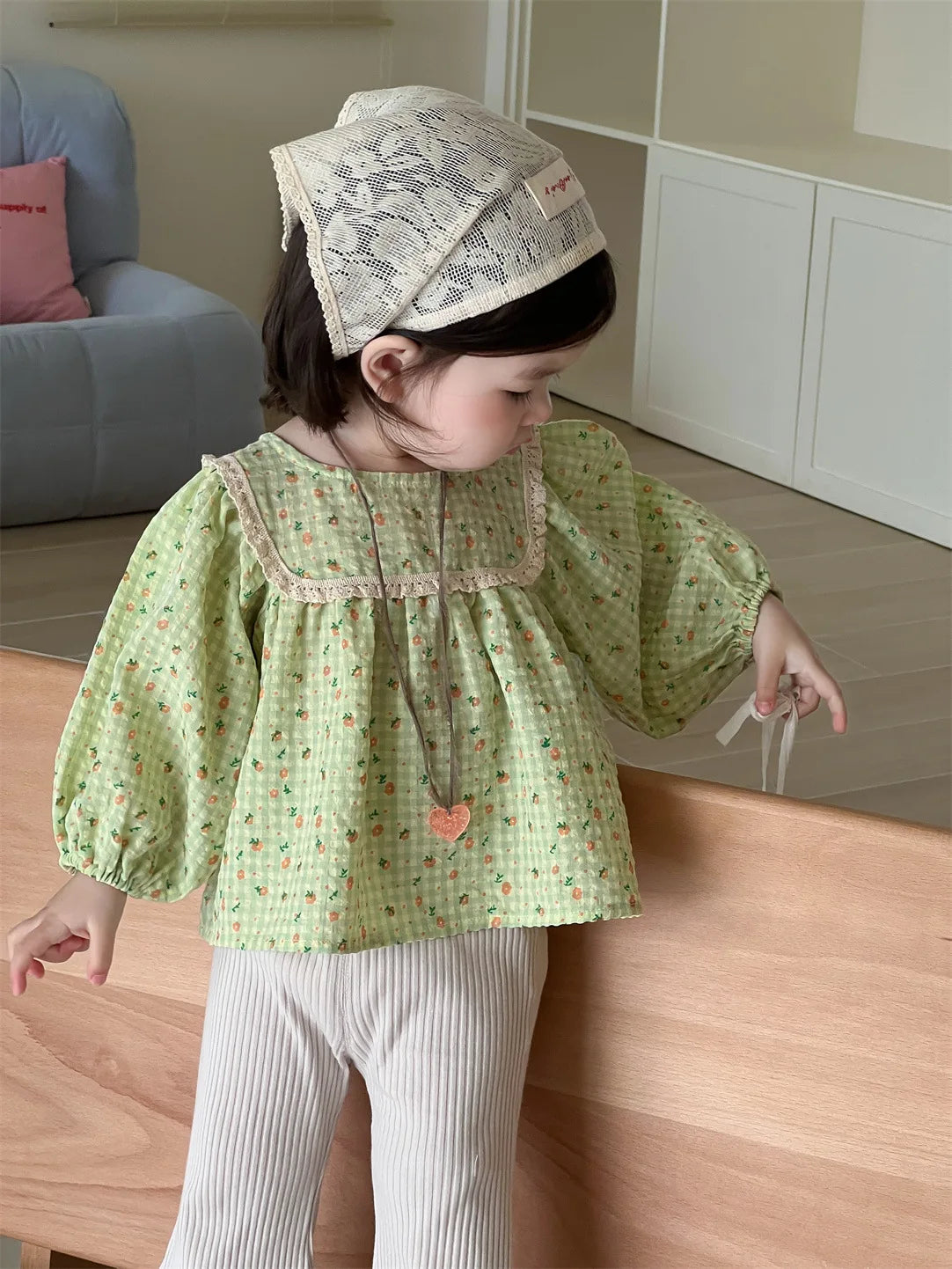 Fiorella Long Sleeve Loose Cute Sweet Tops
