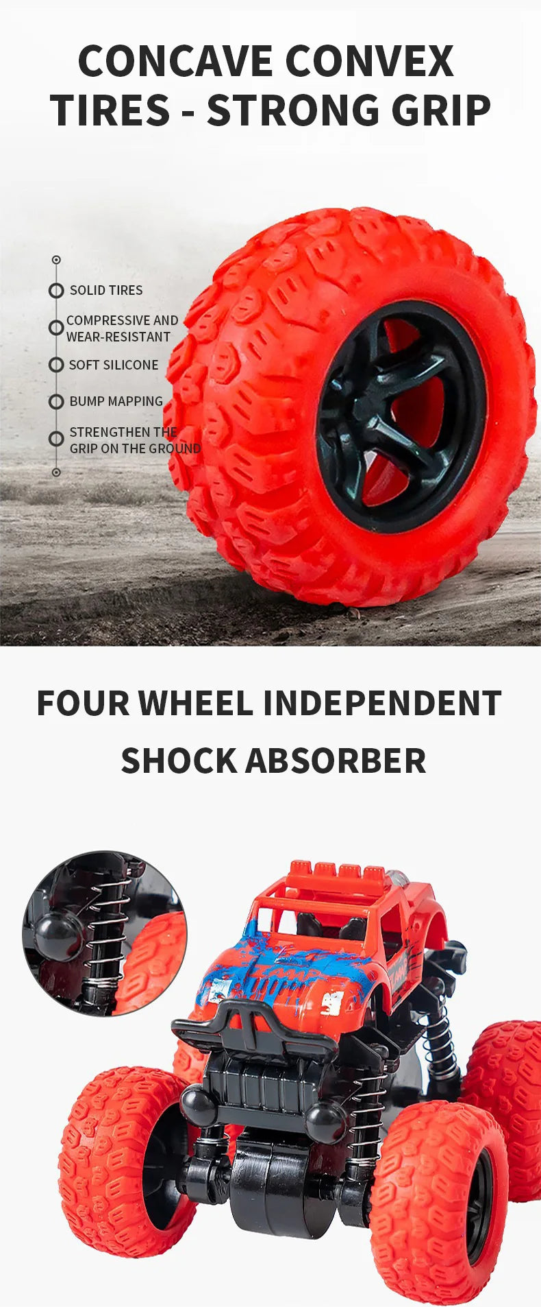 4PCS/2PCS/1PC Inertial off-road vehicle toys - suitable for Halloween, Christmas