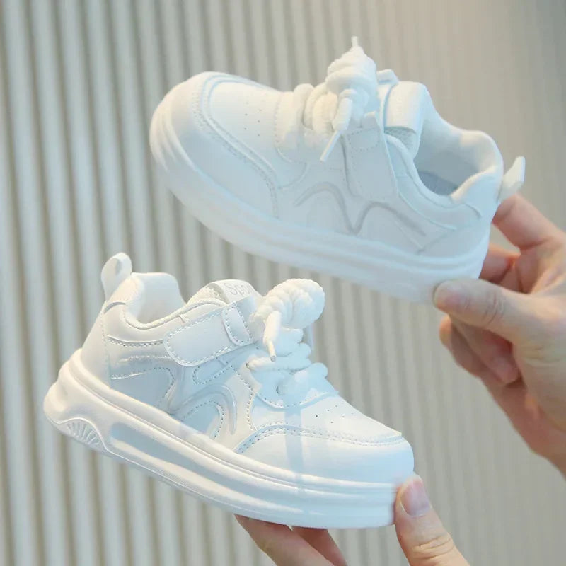 Children's Shoe for Girl New Solid White Sports Shoes for Boy Causal Fashion Versatile Kids School Running Sneakers Non-slip