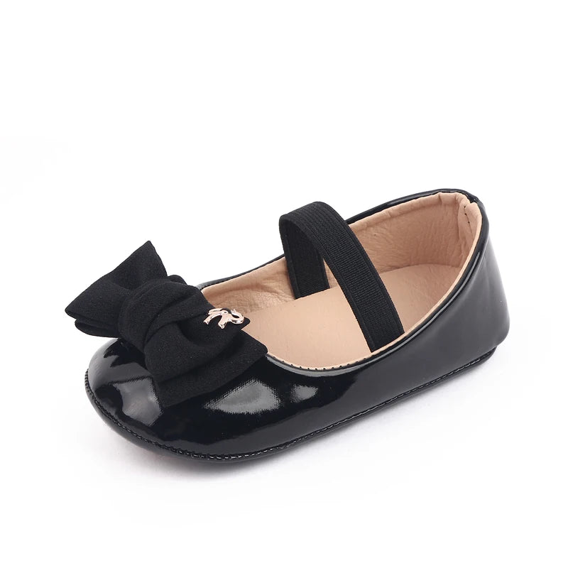 Baby Girl Shoes Cute Bowknot Toe-covered Soft PU Mary Jane Shoes Anti-slip Sole Spring Summer Sandal for 0-6-12m Baby Girl 2023
