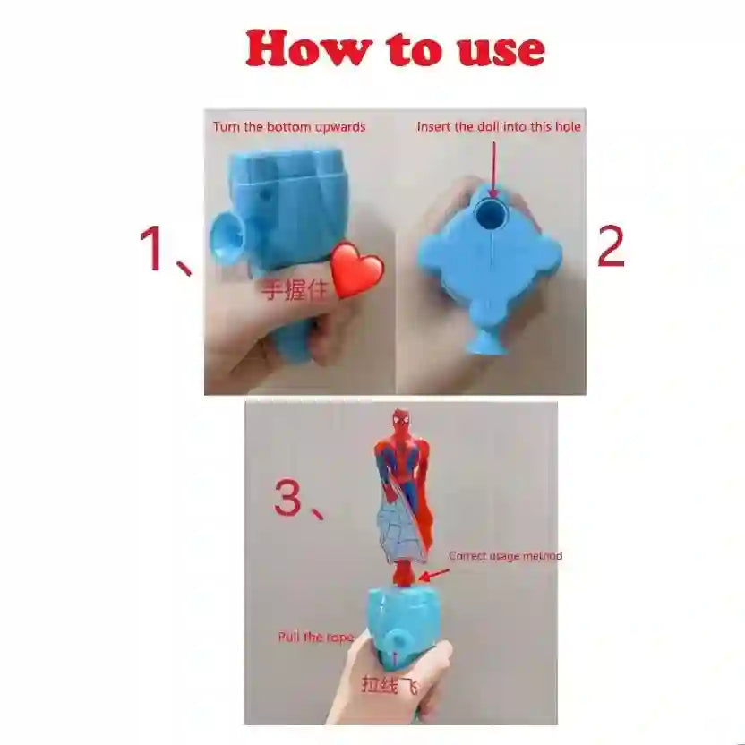 Spiderman Flying Toy - Bamboo Dragonfly Outdoor Toy