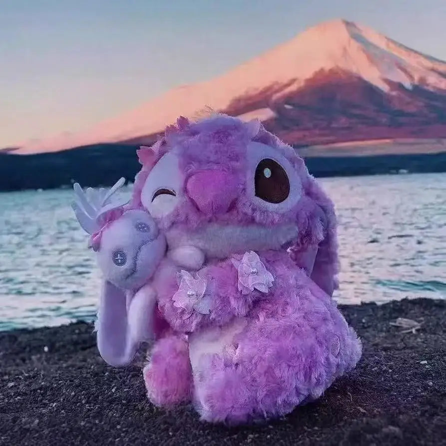 23cm Disney Stitch Sakura Plush Toy - Healing Style, Cute Gift for Girls & Lovely Collectible Decor