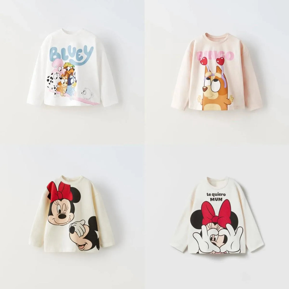 Olivia Cartoon Disney Printed Kids Long Sleeve Autumn Clothing Girl