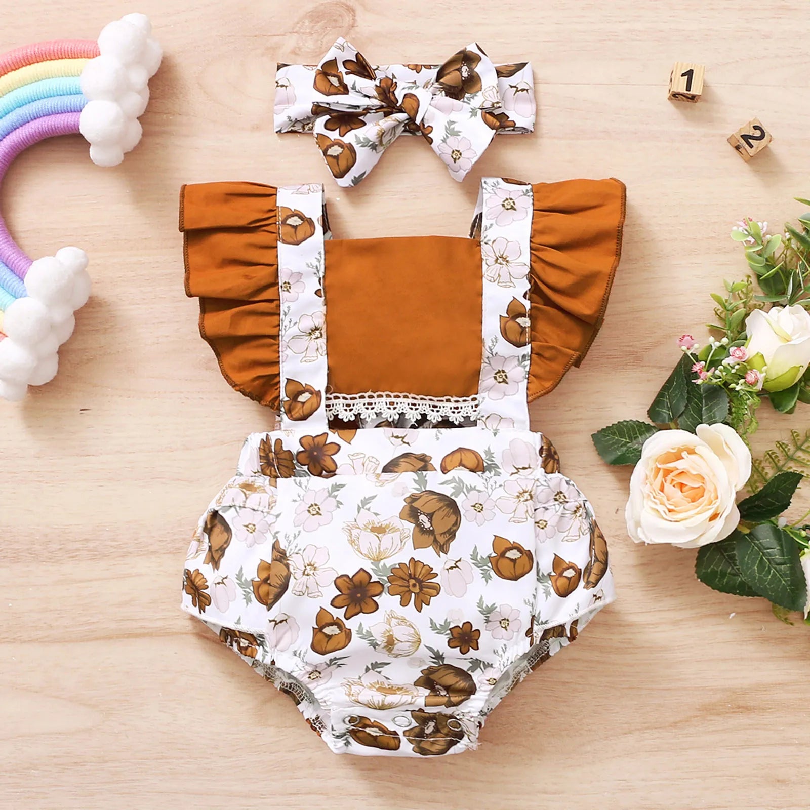 Julia Baby Romper Girls Cute Floral Print Comfortable Clothes - GuGuTon baby store - Baby Fashion - Toddlers Outfits - Babies Outfits - Toddler Clothes - Kids Clothing - Newborn Clothes - Newborn Wear - Kids Wear - Trending Clothes - Trending Outfits - Fall Fashion - Winter Fashion - Girls Clothes - Boys Clothes - Babies Wear - Kids Accessories - KidsWear - Summer Clothes - Summer Fashion - Summer Trend - Falls Sweaters - Tops - Bottom - Jeans - Blouse - Dresses - Newborn Dresses - Toys