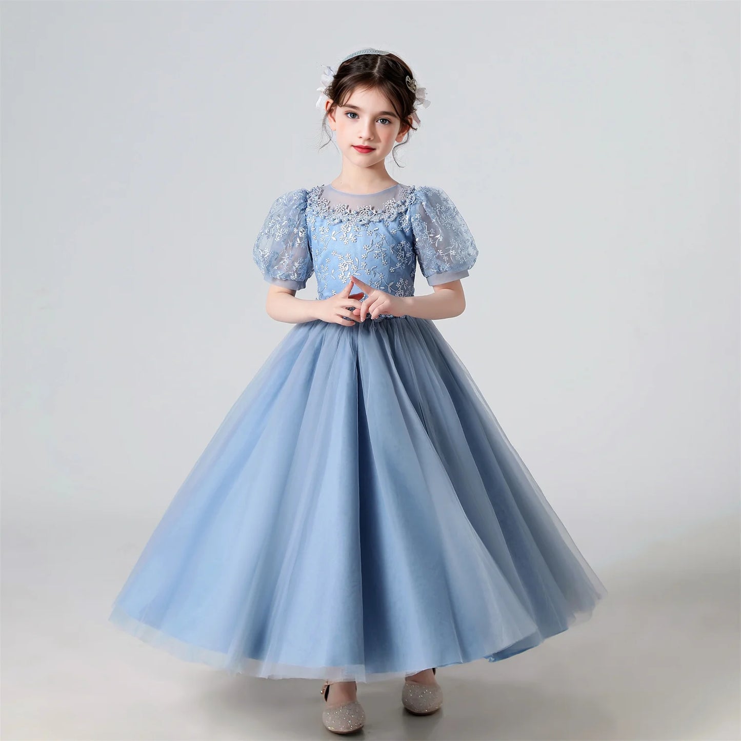 Baby Girls Party Dresses Elegant Kids Wedding Prom Gown Flower
