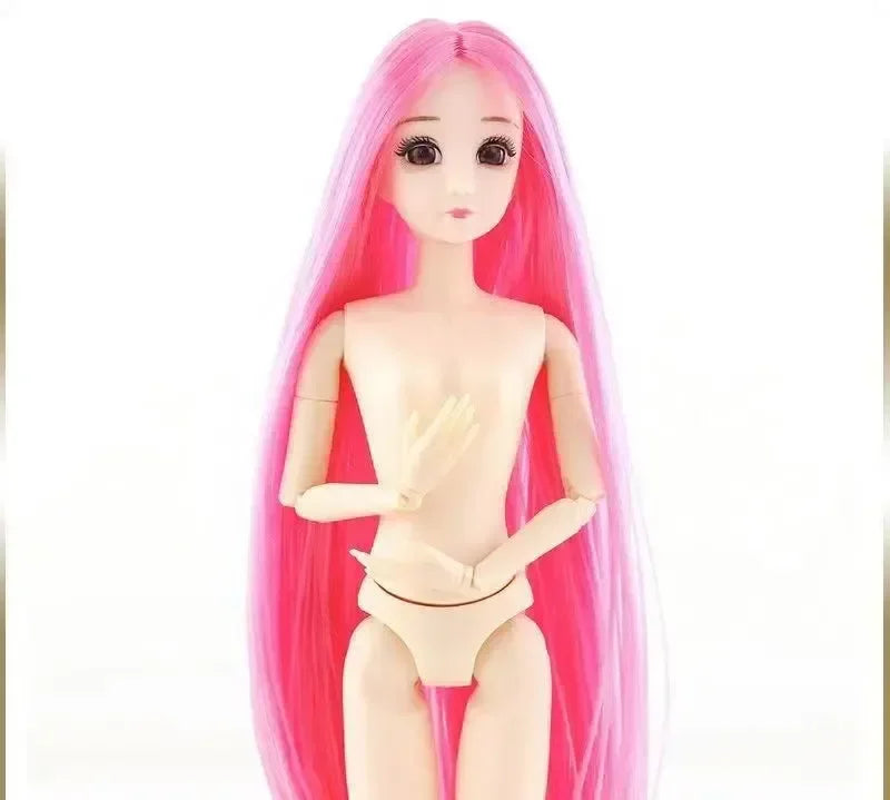 30cm Bjd Doll 12 Moveable Joints 1/6 Girl's Dress 3D Eyes Toy with Clothes Shoes Kids Toys for Girl Children Gift doll