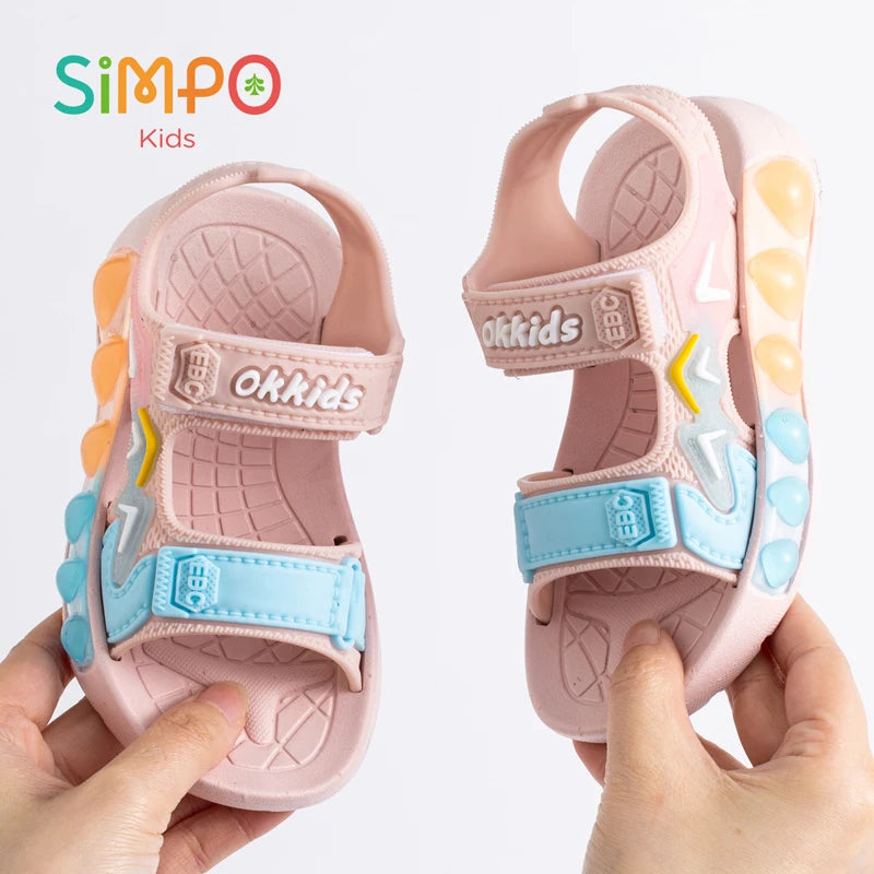 Children' Fashion Sport Sandals Geometric Patterns Breathable Shoes