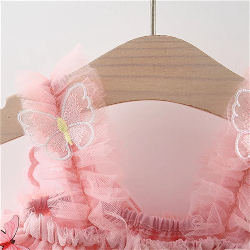 Summer Baby Girls' Princess Party Birthday Dress Butterfly Wings