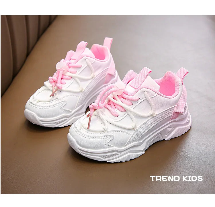 Girls Gradient Design Shoes Children Platform Sneakers Casual 4-12 Years Autumn Kids Chunky Running Sports Tennis Shoes for Girl