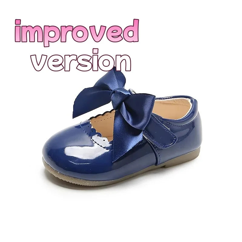 Spring Autumn Baby Girls Shoes Cute Bow Patent Leather Princess Shoes