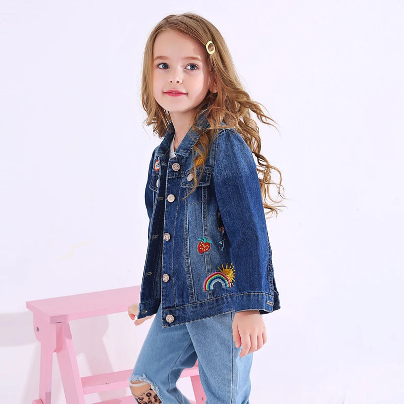 Yanet Girls Fashion Embroidery Cartoon Jacket