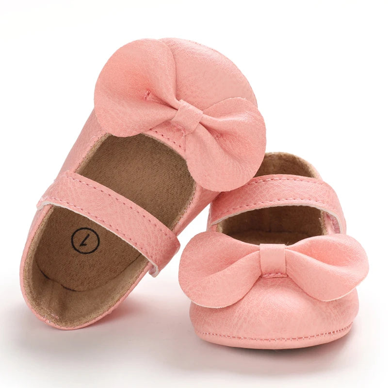Baby Girl Casual and Comfortable Solid Color Mary Jane Shoes