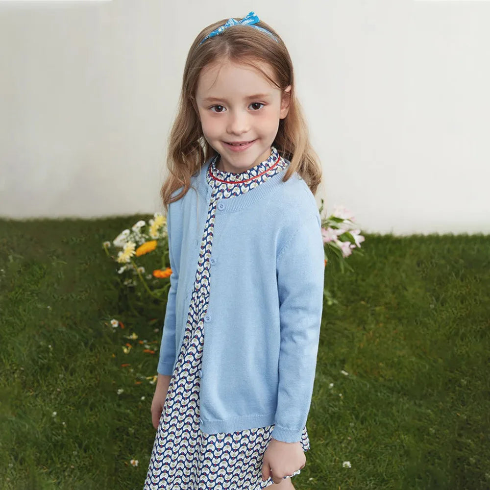 Alba Cardigan Sweaters Long Sleeve Kids Button Cotton School