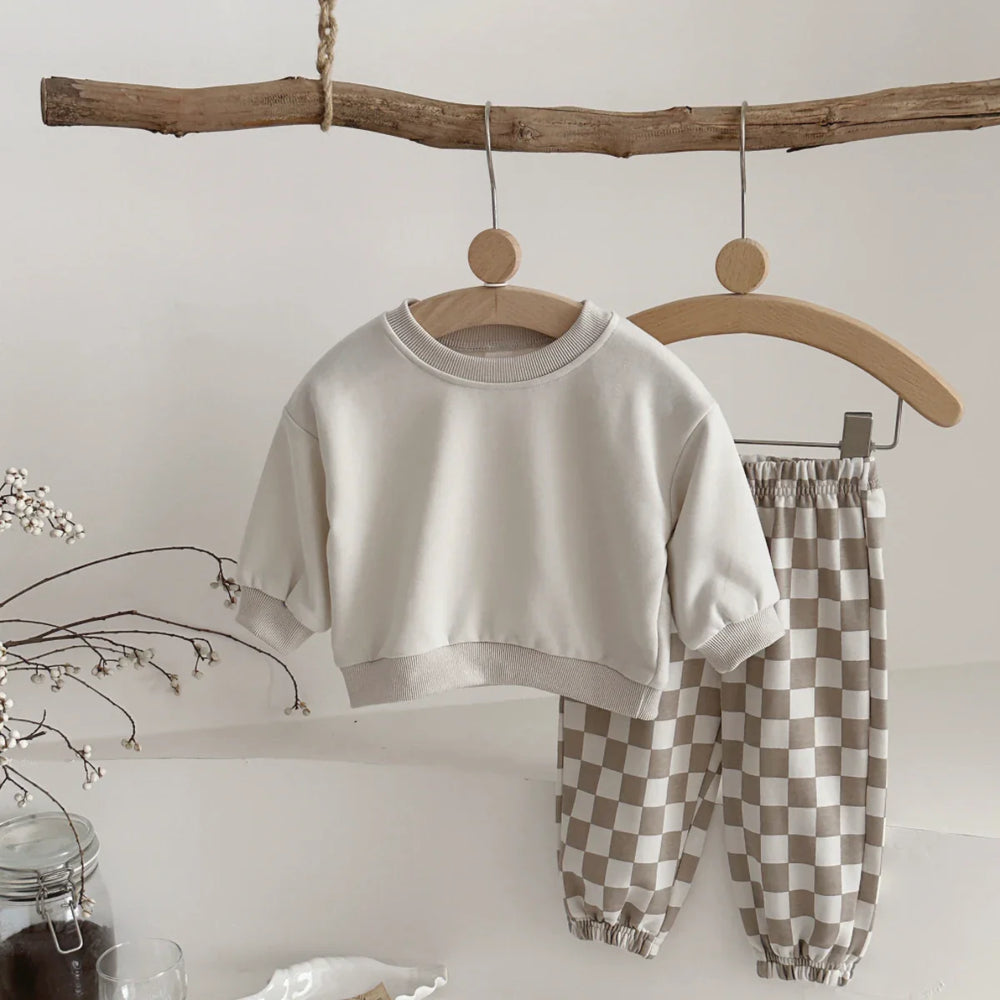 Felix Checkered Pants Sweater Set