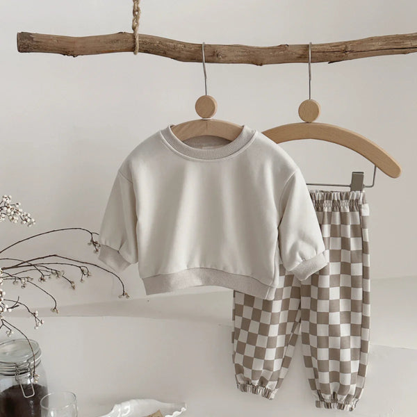 Felix Checkered Pants Sweater Set