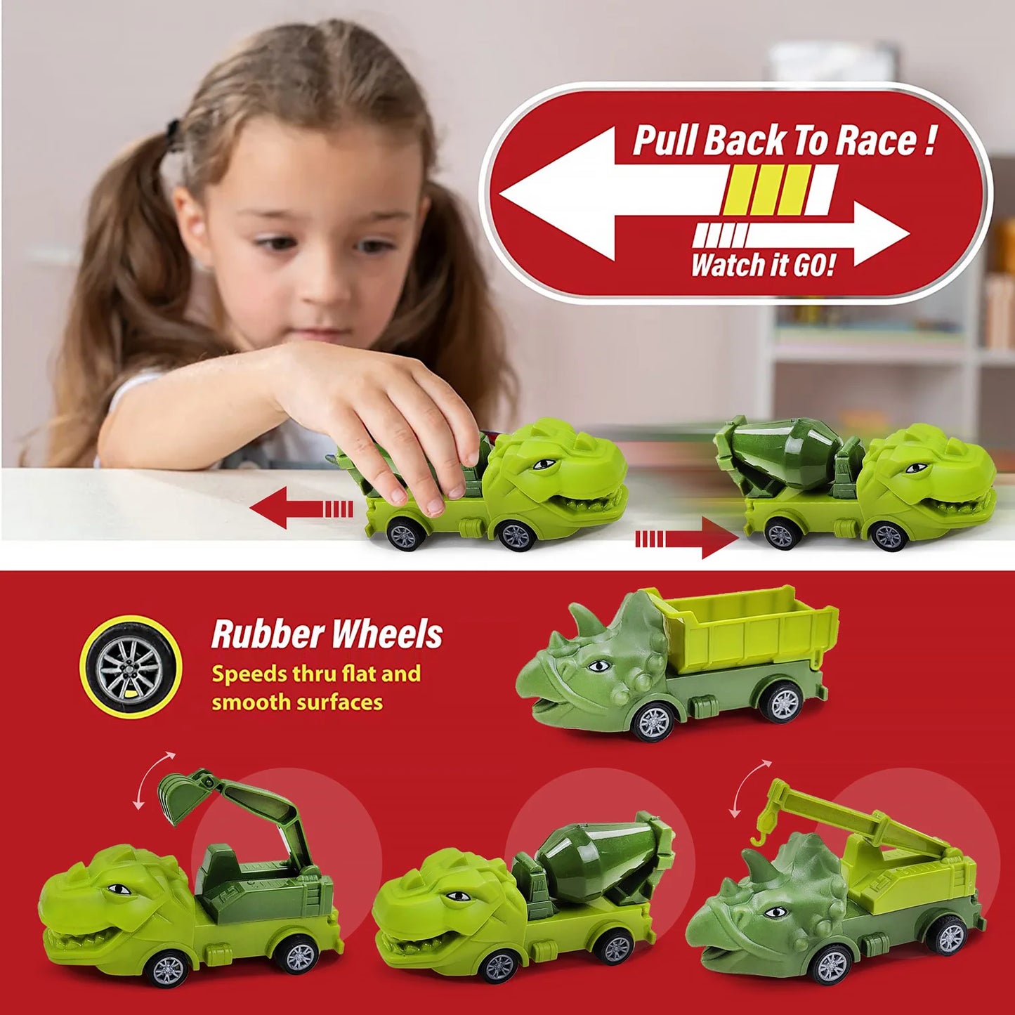 Children Electric Magic Climbing Dinosaur Track Toy Engineering Car Kids