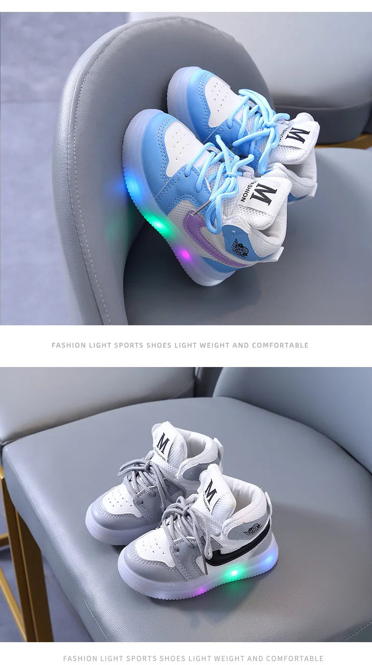 Junior Children Luminous Shoes for Toddlers with LED Lights
