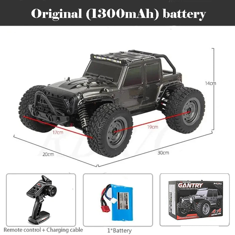 16103 Fast Rc Cars 50km/h 1/16 Off Road 4WD with LED Headlights,2.4G Waterproof Remote Control Monster Truck for Adults and Kids