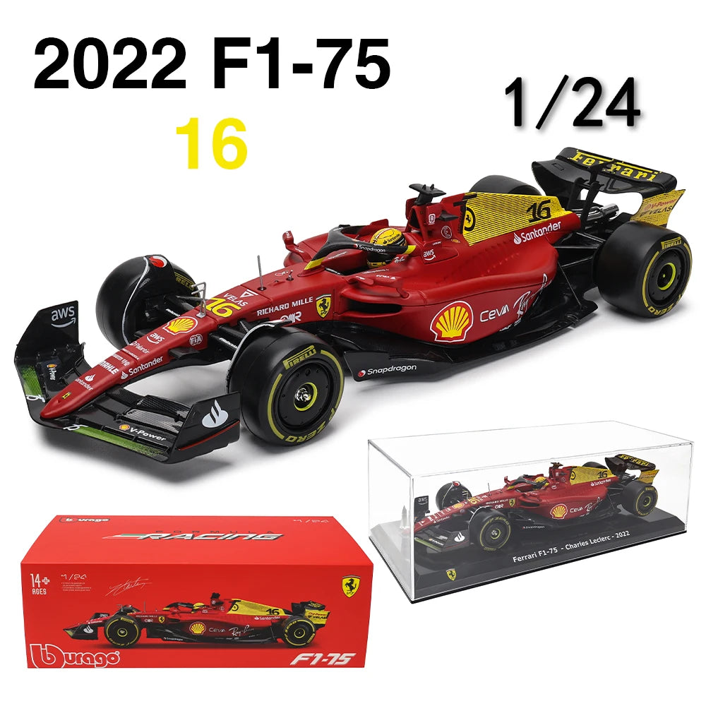 Bburago 1:24 2022~2024 F1 serie various style Red Bull RB19 Gran Premio de Austin SF23 W14 precision model car collection gift