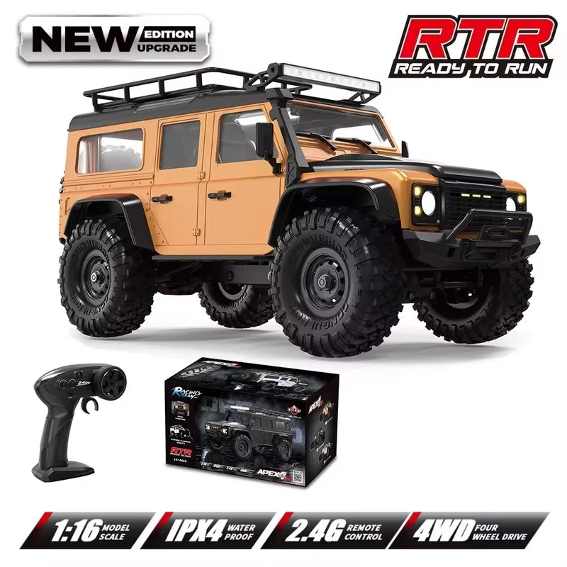 1:16 Scale Ford Bronco RC Rock Crawler Monster Truck 4WD High-Speed Electric Off-Road Toy Car for Boys Outdoor Gifts