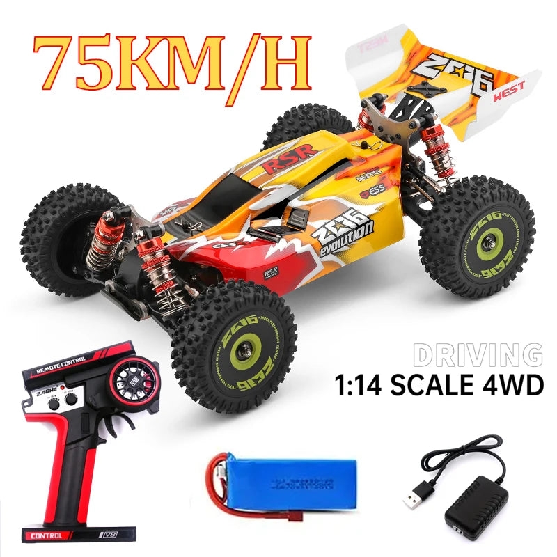 WLtoys 144016 144001 144010 4WD RC Car 2.4G 35/60/75KM/H High Speed Racing Car Off-Road Drift Remote Control Vehicle Toys Gift