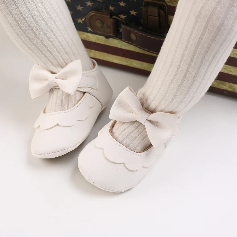 White Shoes for Baby Girl 0-18M Girl Soft Sole Princess Shoes Formal Wedding Birthday Party Toddler