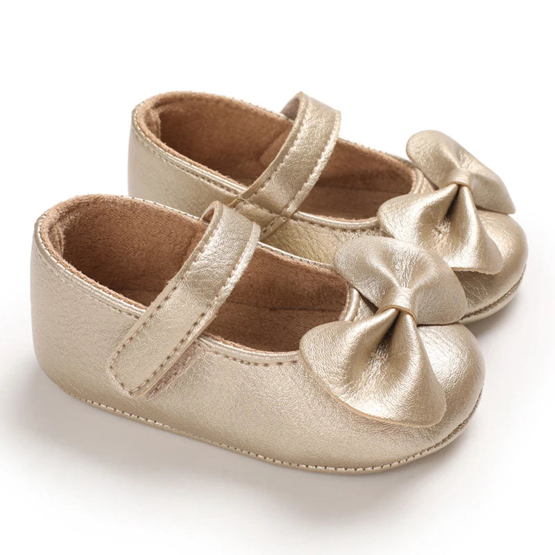 Baby Girl Casual and Comfortable Solid Color Mary Jane Shoes