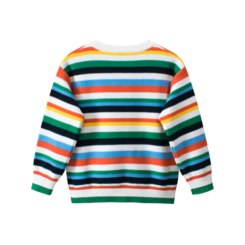 Luis Cotton Stripe Knitwear Casual Sport Sweaters