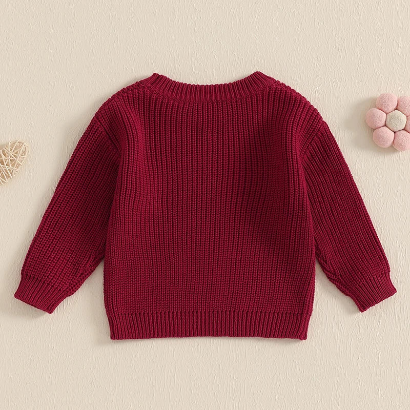 George Valentine's Day Knit Sweater - GuGuTon baby store - Baby Fashion - Toddlers Outfits - Babies Outfits - Toddler Clothes - Kids Clothing - Newborn Clothes - Newborn Wear - Kids Wear - Trending Clothes - Trending Outfits - Fall Fashion - Winter Fashion - Girls Clothes - Boys Clothes - Babies Wear - Kids Accessories - KidsWear - Summer Clothes - Summer Fashion - Summer Trend - Falls Sweaters - Tops - Bottom - Jeans - Blouse - Dresses - Newborn Dresses - Toys