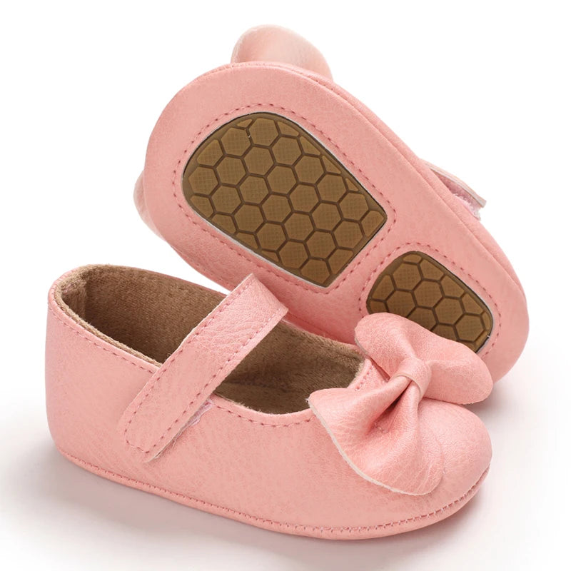 Baby Girl Casual and Comfortable Solid Color Mary Jane Shoes