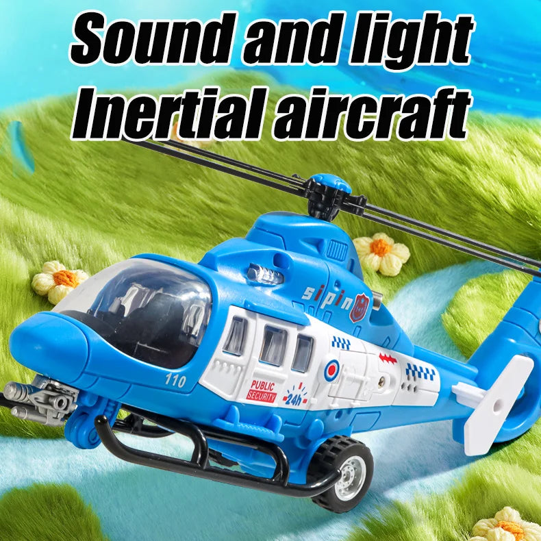 Children's Rescue Helicopter Model with Sound & Light Effects