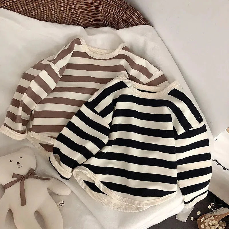 Ana Long Sleeves Toddler Girl Loose Bottoming Baby Casual Fashion