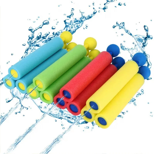 4 pcs New Summer Pull-Out Water Guns, Kids Mini Foam Water Guns, Outdoor Beach Water Cannon Toys in 4 Colors