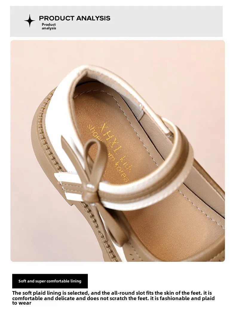 Girls' Princess Shoes 2025 Spring and Autumn New Style Girls' Little Leather Shoes Autumn Style Baby Fashion Single Shoes