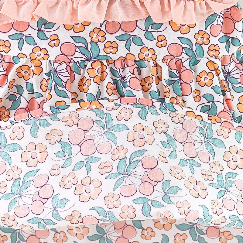 Skye Toddler Girls Floral Dress - Summer Navy Collar Style