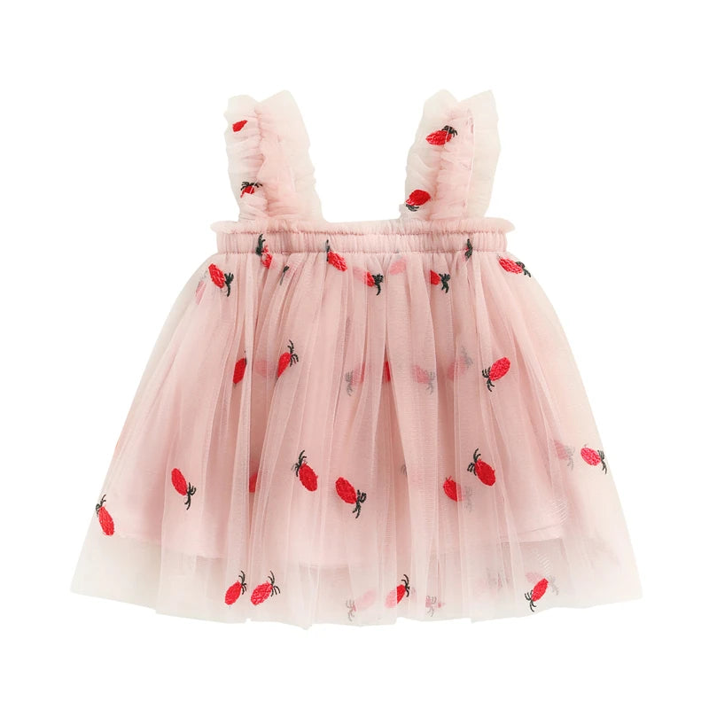 Toddler Dress Kids Girls Party 2023 Summer Sleeveless Daisy Floral Tutu Dress