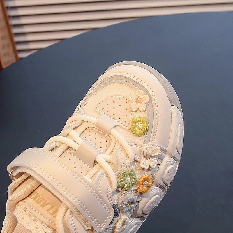 Fashion Leather Sneakers for Girls Children Casual Sports