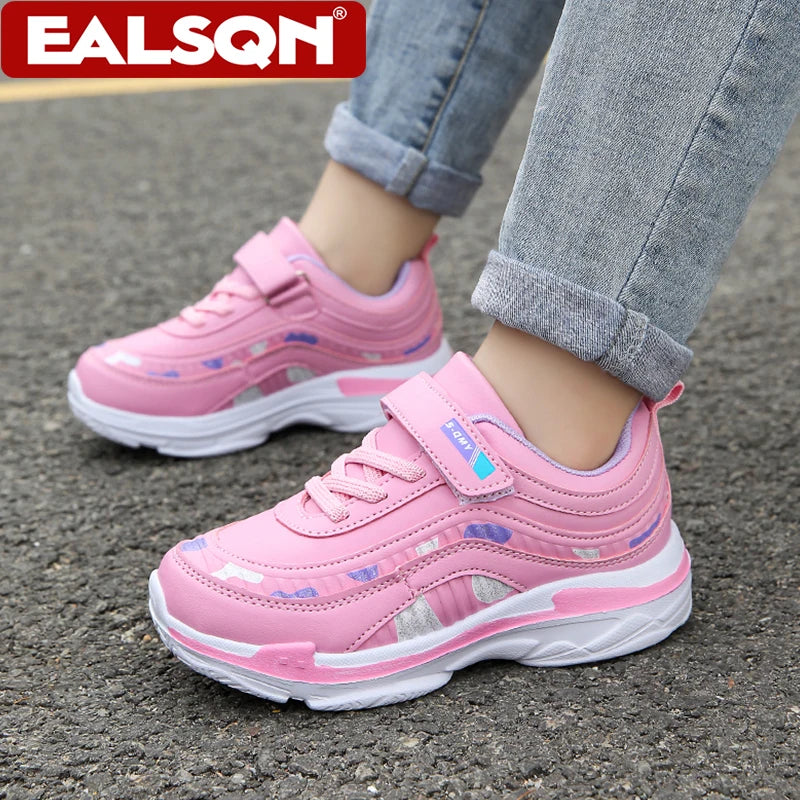 Girls Running Shoes Kids Sports Casual Sneakers Breathable Lightweight