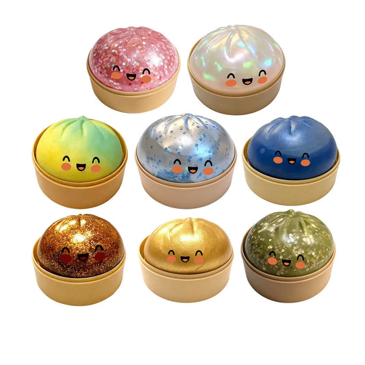 Cute Bao Bun Dumpling Squishy Slime Stress Relief Toys