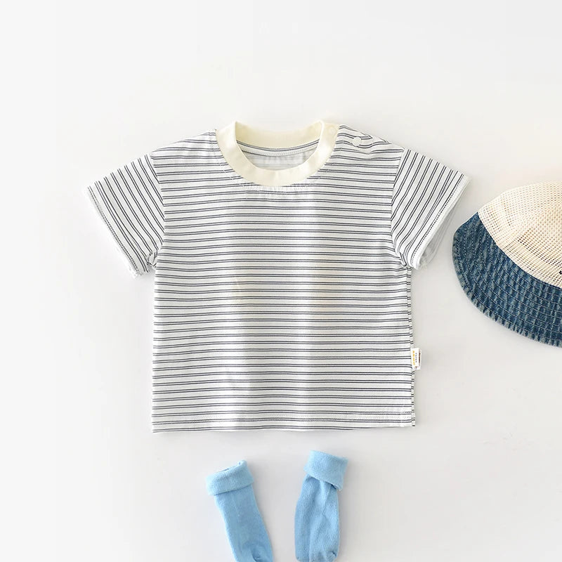 Sandro Korean Style Round Neck Tees - GuGuTon baby store - Baby Fashion - Toddlers Outfits - Babies Outfits - Toddler Clothes - Kids Clothing - Newborn Clothes - Newborn Wear - Kids Wear - Trending Clothes - Trending Outfits - Fall Fashion - Winter Fashion - Girls Clothes - Boys Clothes - Babies Wear - Kids Accessories - KidsWear - Summer Clothes - Summer Fashion - Summer Trend - Falls Sweaters - Tops - Bottom - Jeans - Blouse - Dresses - Newborn Dresses - Toys