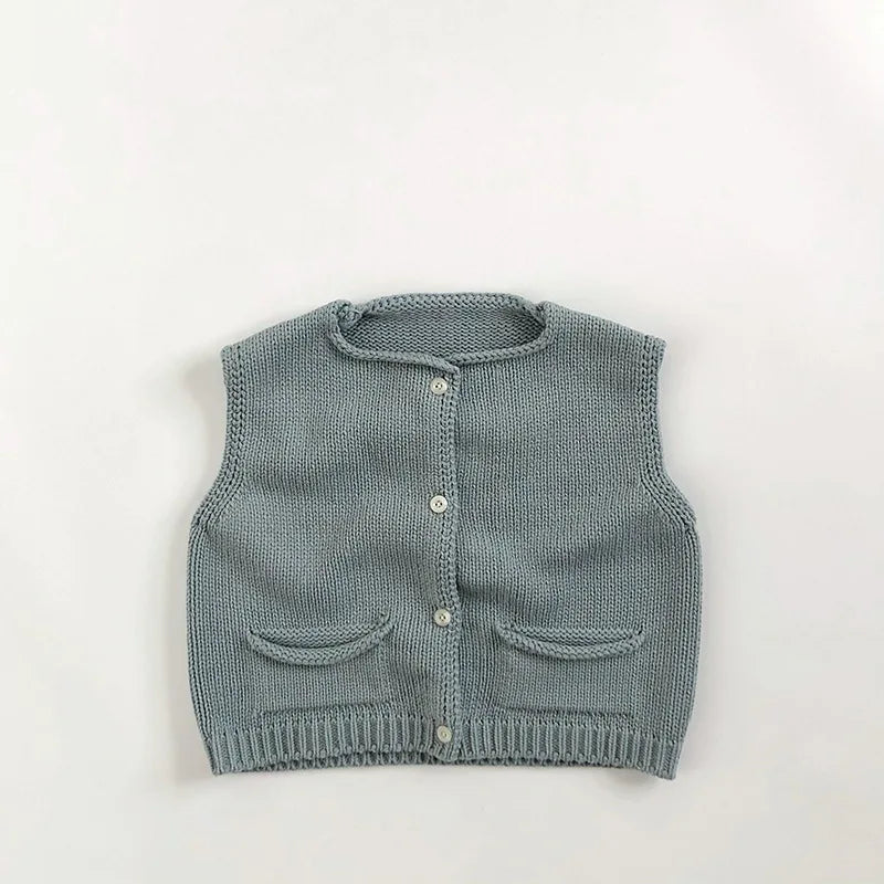 Tolentino Sleeveless Knit Vest Boys Solid Sweater - GuGuTon baby store - Baby Fashion - Toddlers Outfits - Babies Outfits - Toddler Clothes - Kids Clothing - Newborn Clothes - Newborn Wear - Kids Wear - Trending Clothes - Trending Outfits - Fall Fashion - Winter Fashion - Girls Clothes - Boys Clothes - Babies Wear - Kids Accessories - KidsWear - Summer Clothes - Summer Fashion - Summer Trend - Falls Sweaters - Tops - Bottom - Jeans - Blouse - Dresses - Newborn Dresses - Toys
