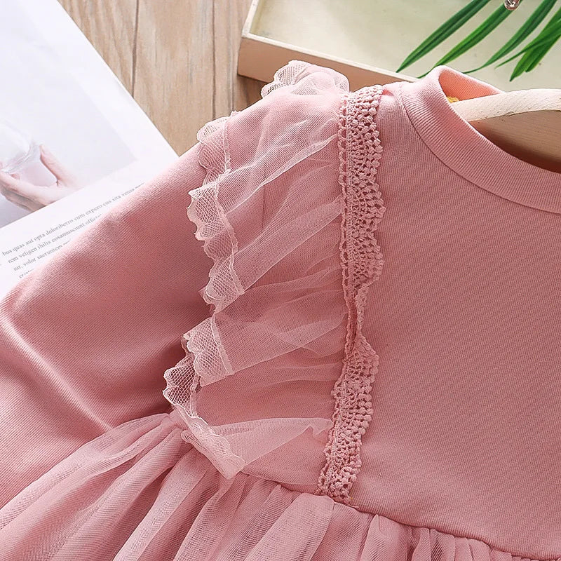 Girls Clothing Dress Autumn New Girls Dess Long Sleeve Dress