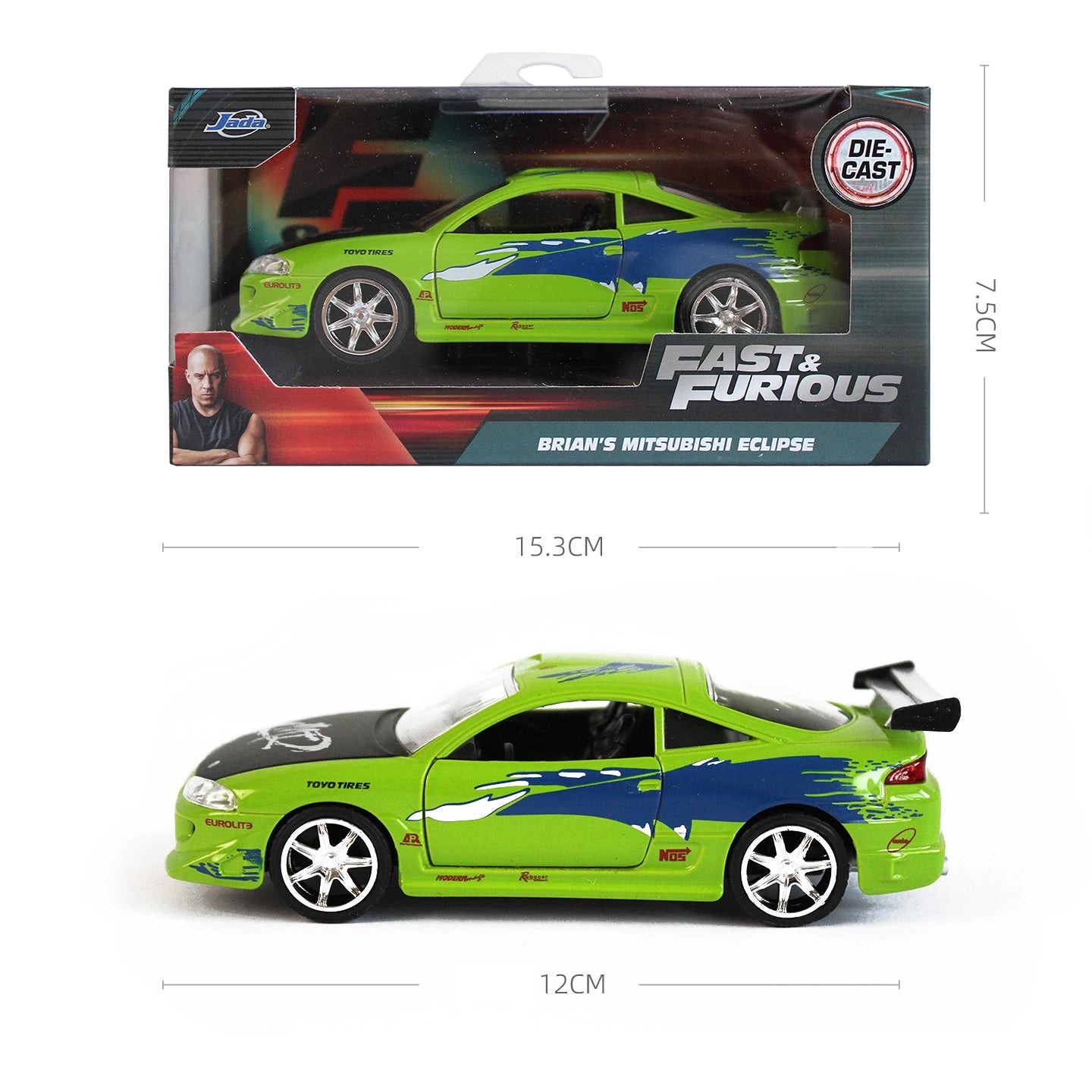 JADA 1:32 Diecast Alloy Car Model Fast Furious Jurassic Back Future Metal Toy Vehicle Collection Kids Gift Official Licensed